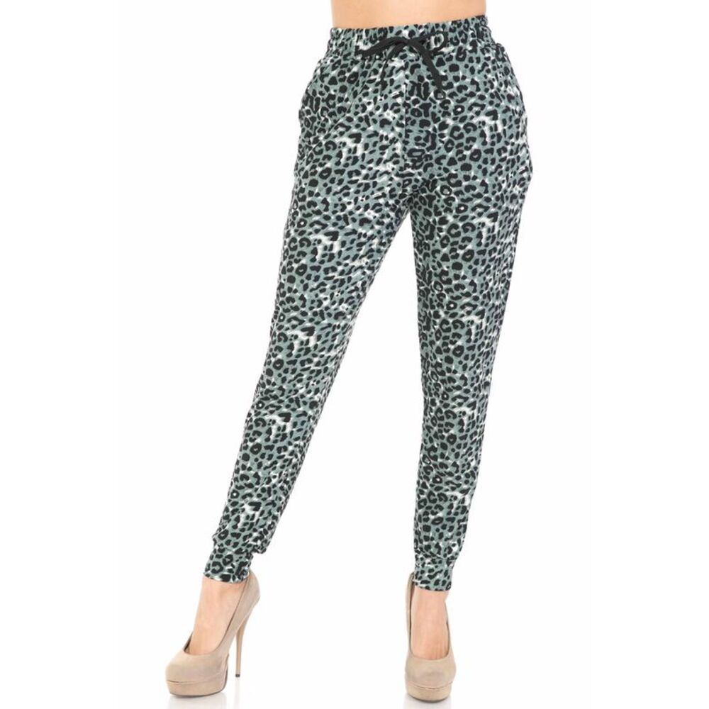 World of Leggings Buttery Smooth Snow Leopard Joggers